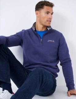 Cotton Rich Half Zip Sweatshirt -Marksandspencer Sale Store MS 10 T19 8787S E0 X EC 3