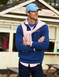 Cotton Rich Half Zip Sweatshirt -Marksandspencer Sale Store MS 10 T19 8787S E0 X EC 4