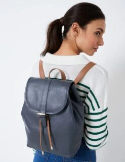 Leather Drawstring Backpack