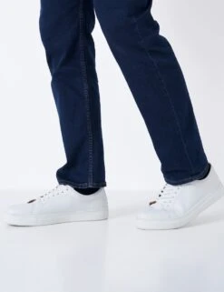 Leather Lace Up Trainers