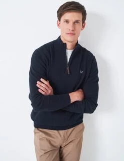 Pure Cotton Half Zip Jumper