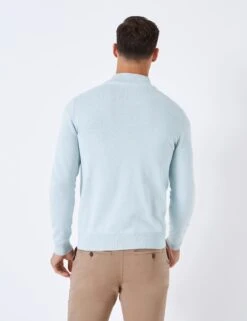 Pure Cotton Half Zip Jumper -Marksandspencer Sale Store MS 10 T19 8823S E1 X EC 1