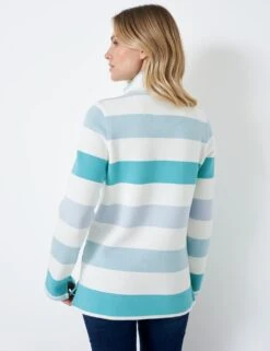 Cotton Rich Striped High Neck Sweatshirt -Marksandspencer Sale Store MS 10 T19 8826E E4 X EC 2