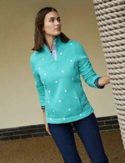 Cotton Rich Embroidered Sweatshirt -Marksandspencer Sale Store MS 10 T19 8826S E5 X EC 4
