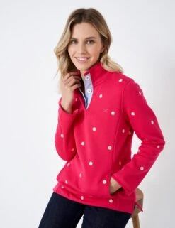 Cotton Rich Embroidered Floral Sweatshirt