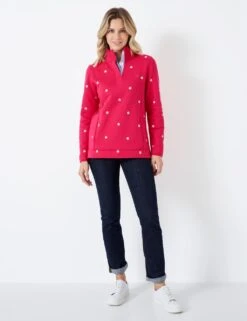 Cotton Rich Embroidered Floral Sweatshirt -Marksandspencer Sale Store MS 10 T19 8826T A4 X EC 1