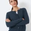 Cotton Blend Crew Neck Button Front Cardigan -Marksandspencer Sale Store MS 10 T19 8829S F0 X EC 0