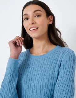 Cotton Rich Cable Knit Jumper With Cashmere -Marksandspencer Sale Store MS 10 T19 8850S E1 X EC 3