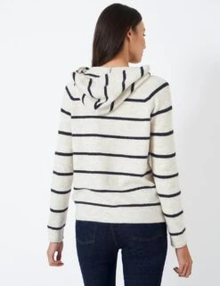 Striped Round Neck Knitted Hoodie -Marksandspencer Sale Store MS 10 T19 8853S Z4 X EC 2