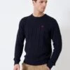 Cotton Blend Textured Crew Neck Jumper -Marksandspencer Sale Store MS 10 T19 8865S F0 X EC 0