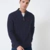 Cotton Blend Textured Half Zip Jumper 20 Cotton Blend Textured Half Zip Jumper -Marksandspencer Sale Store MS 10 T19 8866S F0 X EC 0
