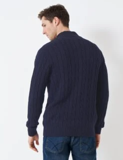 Cotton Blend Textured Half Zip Jumper -Marksandspencer Sale Store MS 10 T19 8866S F0 X EC 2