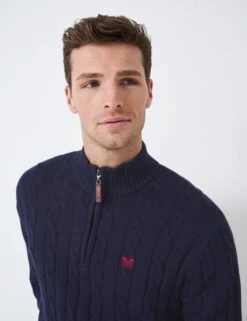 Cotton Blend Textured Half Zip Jumper -Marksandspencer Sale Store MS 10 T19 8866S F0 X EC 3