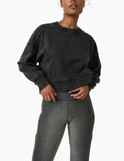 Intercept Crew Neck Crop Sweatshirt