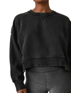 Intercept Crew Neck Crop Sweatshirt -Marksandspencer Sale Store MS 10 T24 8322S Y0 X EC 3
