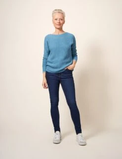 WHITE STUFF Organic Cotton Textured Crew Neck Jumper -Marksandspencer Sale Store MS 10 T83 1951W E0 X EC 3