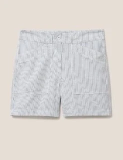 WHITE STUFF Cotton Rich Striped Chino Shorts 6 WHITE STUFF Cotton Rich Striped Chino Shorts -Marksandspencer Sale Store MS 10 T83 2287W K4 X EC 90