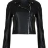 French Connection Faux Leather Cropped Biker Jacket -Marksandspencer Sale Store MS 10 T83 5110S Y0 X EC 90