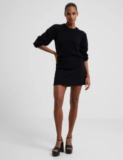 French Connection Ribbed Crew Neck Cropped Jumper
