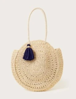 MONSOON Woven Circle Tote Bag