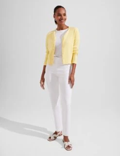 Cotton Rich Crew Neck Button Front Cardigan -Marksandspencer Sale Store MS 10 T83 6145W R0 X EC 3