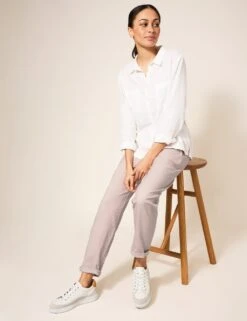 WHITE STUFF Cotton Rich Chinos With Linen