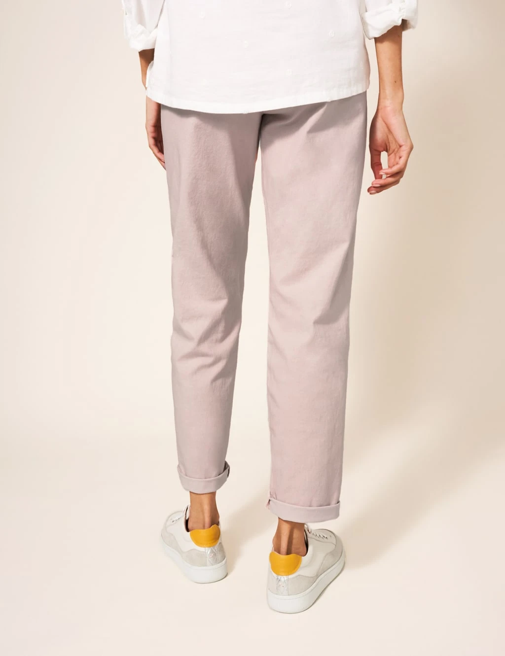 WHITE STUFF Cotton Rich Chinos With Linen 4 WHITE STUFF Cotton Rich Chinos With Linen - Image 4