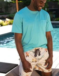 Cyberjammies Cotton Rich Scooter Print Pyjama Shorts -Marksandspencer Sale Store MS 10 T83 8020 T0 X EC 1