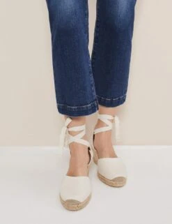Suede Ankle Strap Wedge Espadrilles -Marksandspencer Sale Store MS 10 T83 8040T KY X EC 1