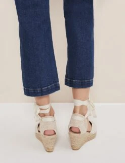 Suede Ankle Strap Wedge Espadrilles -Marksandspencer Sale Store MS 10 T83 8040T KY X EC 2