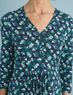 Cotton Blend Floral V-Neck Midi Dress -Marksandspencer Sale Store MS 10 T83 8160T F0 X EC 1