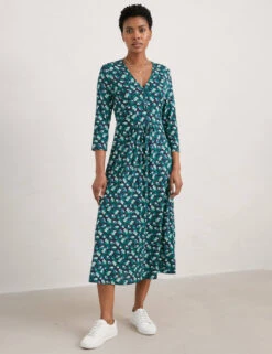 Cotton Blend Floral V-Neck Midi Dress -Marksandspencer Sale Store MS 10 T83 8160T F0 X EC 2