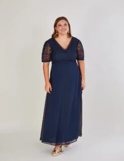 MONSOON Lace V-Neck Maxi Waisted Dress -Marksandspencer Sale Store MS 10 T83 8234T F0 X EC 2