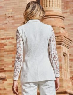 Slim Lace Single Breasted Blazer -Marksandspencer Sale Store MS 10 T83 8313T KY X EC 3