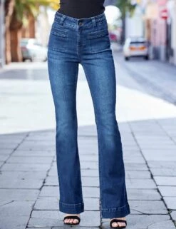 Indigo Blue Kick Flare Jeans