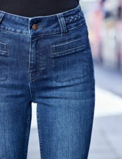 Indigo Blue Kick Flare Jeans -Marksandspencer Sale Store MS 10 T83 8331T XB X EC 2