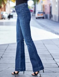 Indigo Blue Kick Flare Jeans -Marksandspencer Sale Store MS 10 T83 8331T XB X EC 3