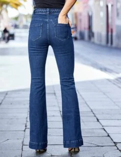 Indigo Blue Kick Flare Jeans -Marksandspencer Sale Store MS 10 T83 8331T XB X EC 4