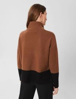 Merino Wool Rich Colour Block Jumper -Marksandspencer Sale Store MS 10 T83 8784S Y4 X EC 4