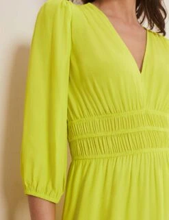 V-Neck Midi Waisted Dress -Marksandspencer Sale Store MS 10 T83 8789T R0 X EC 4