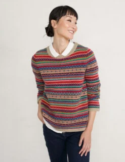 Merino Wool Rich Jacquard Relaxed Jumper