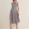 Printed Strappy Belted Midi Swing Dress -Marksandspencer Sale Store MS 10 T83 8822T NZ X EC 0