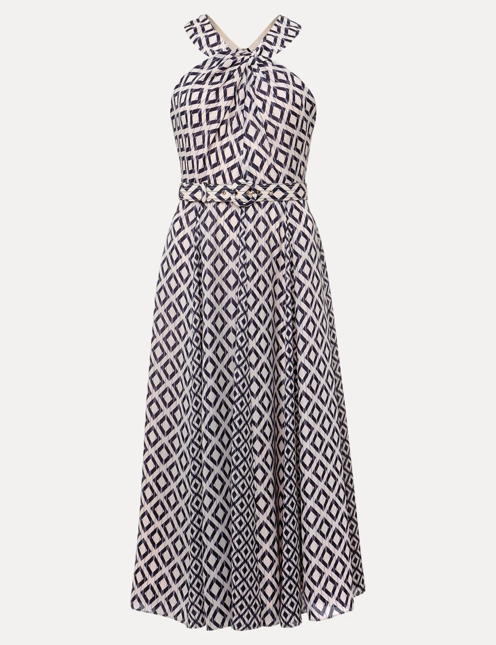 Printed Strappy Belted Midi Swing Dress 2 Printed Strappy Belted Midi Swing Dress - Image 2
