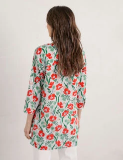 Organic Cotton Floral Relaxed Tunic -Marksandspencer Sale Store MS 10 T83 8843T ZZ X EC 3