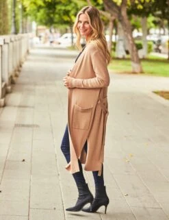 Edge To Edge Belted Longline Cardigan -Marksandspencer Sale Store MS 10 T83 8864S M0 X EC 2