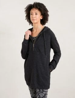 Cotton Rich Half Zip Hoodie