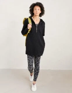 Cotton Rich Half Zip Hoodie 8 Cotton Rich Half Zip Hoodie -Marksandspencer Sale Store MS 10 T83 8866S Y0 X EC 1