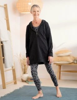 Cotton Rich Half Zip Hoodie 11 Cotton Rich Half Zip Hoodie -Marksandspencer Sale Store MS 10 T83 8866S Y0 X EC 4