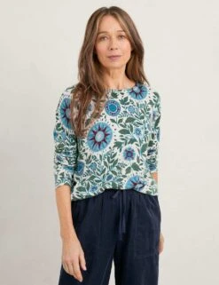 Pure Cotton Printed Crew Neck Jumper -Marksandspencer Sale Store MS 10 T83 8969S V0 X EC 1