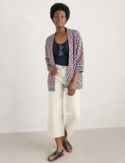 Organic Cotton Jacquard Cardigan